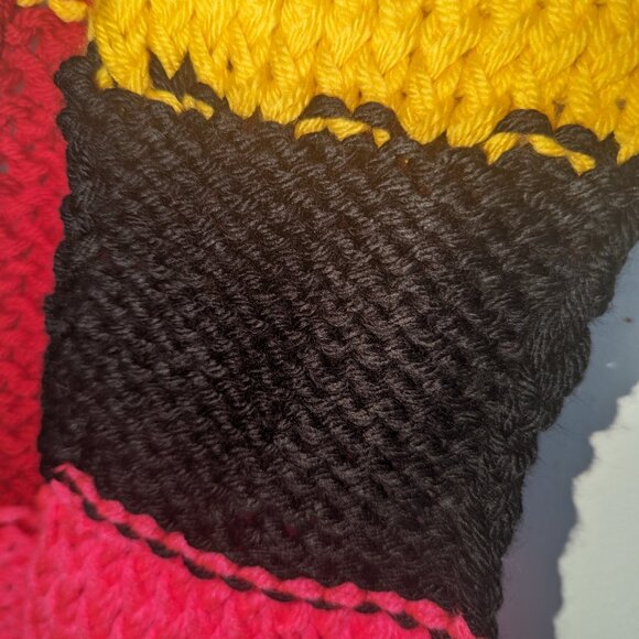 Vibrant Handmade Knitted Scarf - Bold & Colorful - Picture 3 of 6